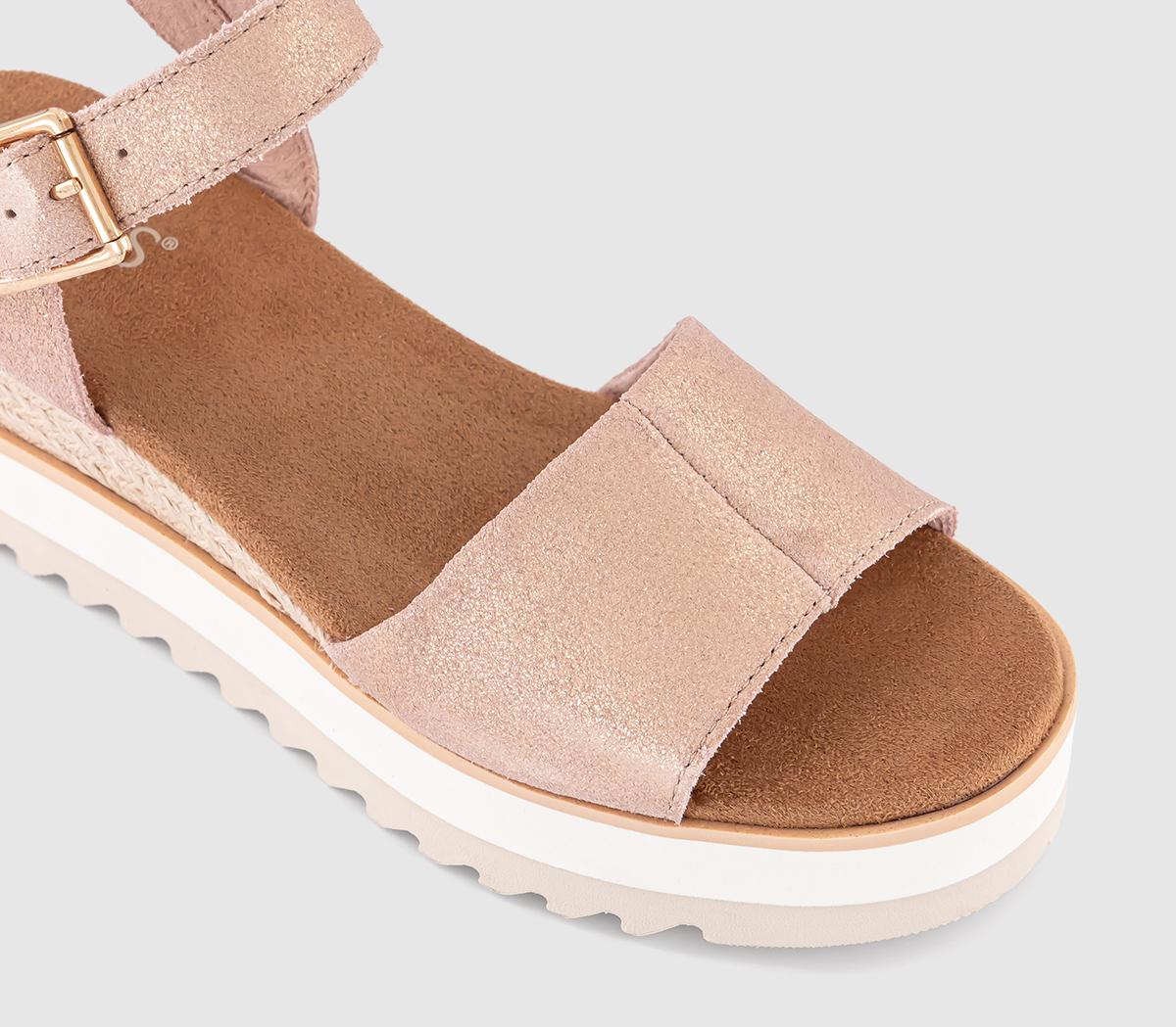 TOMSDiana Wedge Sandals TOMSDiana Wedge SandalsPale Rose Metallic Suede