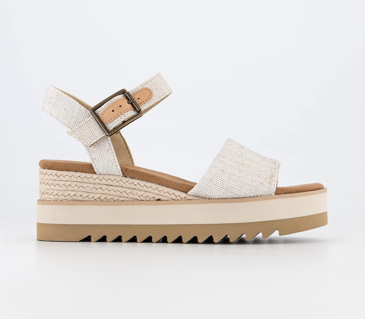 TOMS Diana Wedge Sandals Natural Yarn Dye - Wedges
