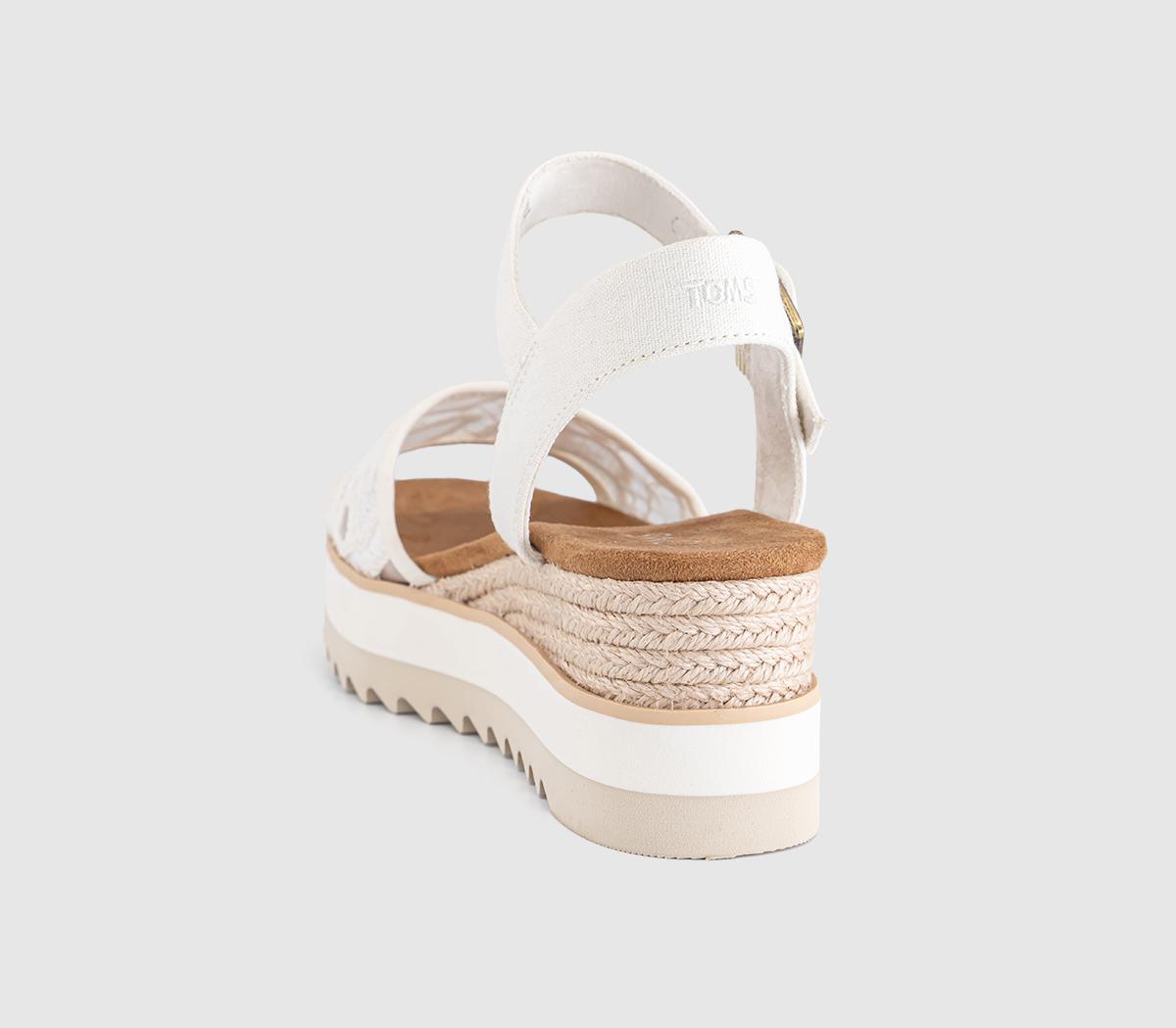 TOMSDiana Wedge SandalsEgret Floral Crochet