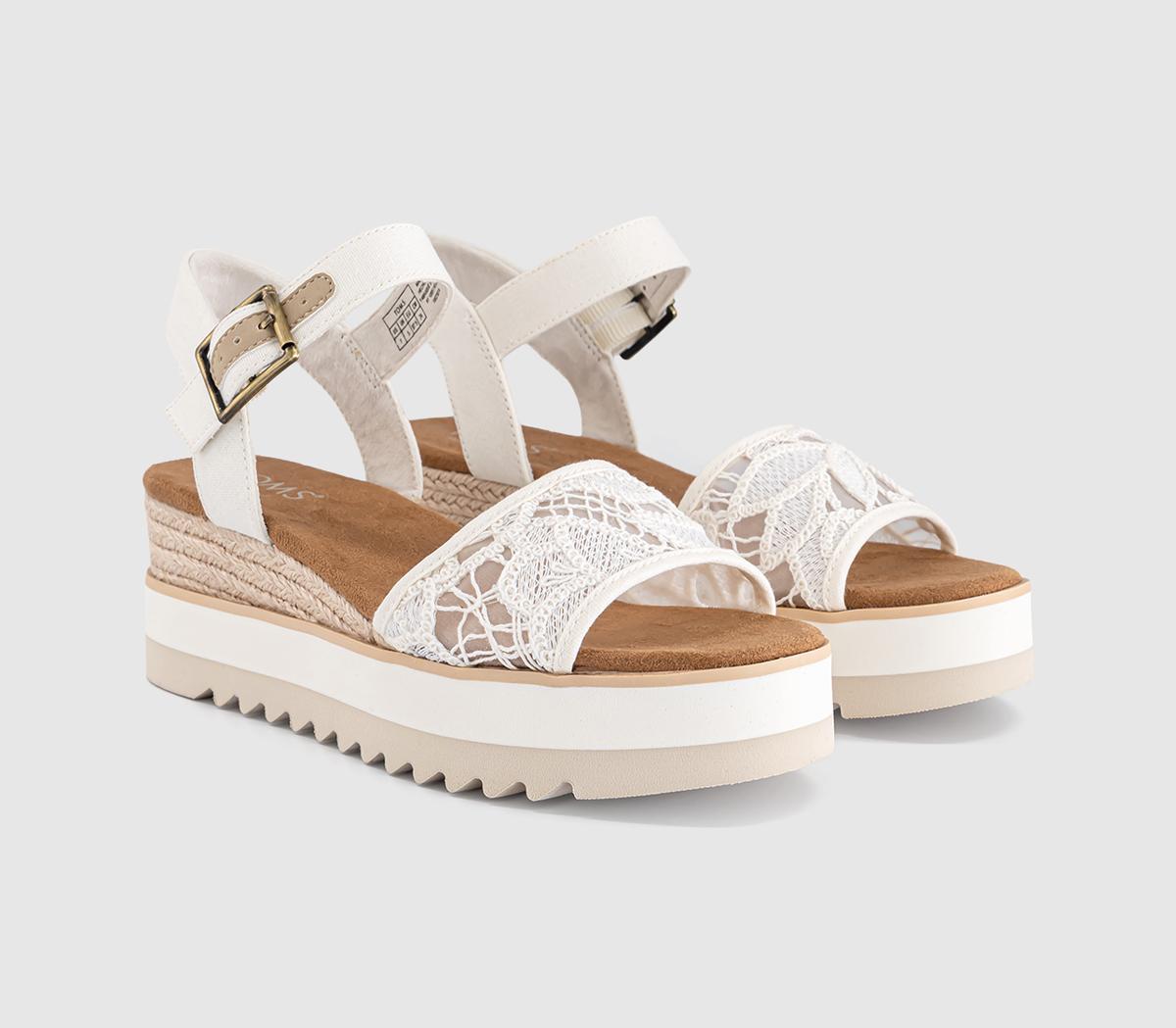 TOMSDiana Wedge SandalsEgret Floral Crochet