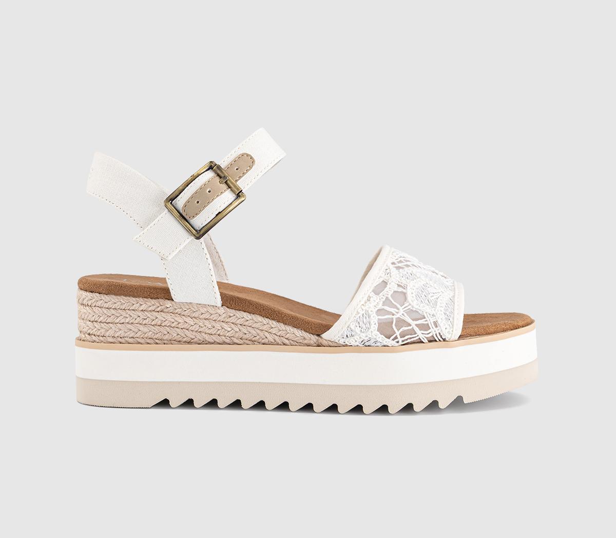 TOMSDiana Wedge SandalsEgret Floral Crochet