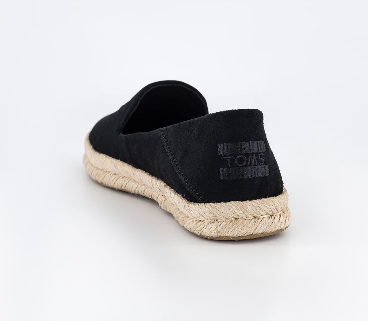 TOMSSantiago EspadrillesBlack Suede