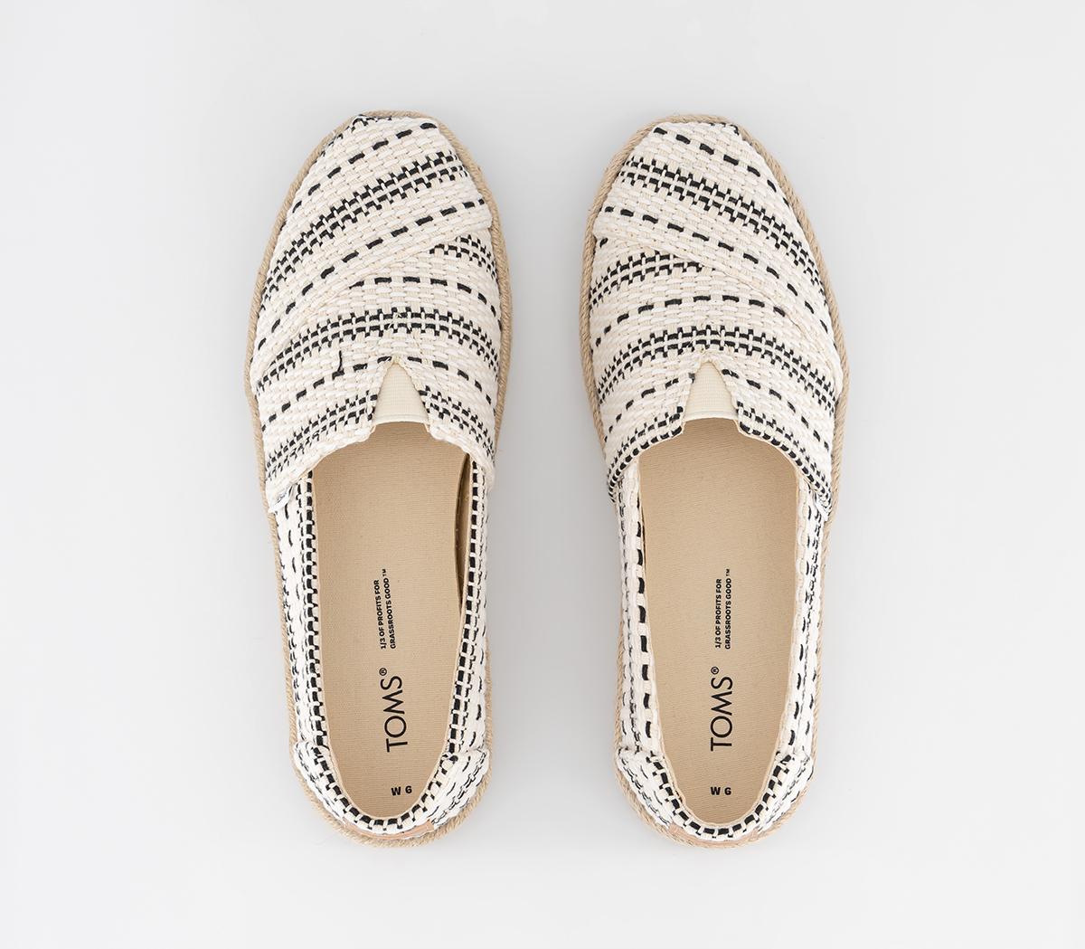 Shoes Rope Bottom TOMS Alpargata Rope Slip Ons Natural Woven - Flat Shoes for Women