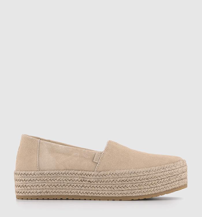TOMS Valencia Espadrilles Oatmeal Suede