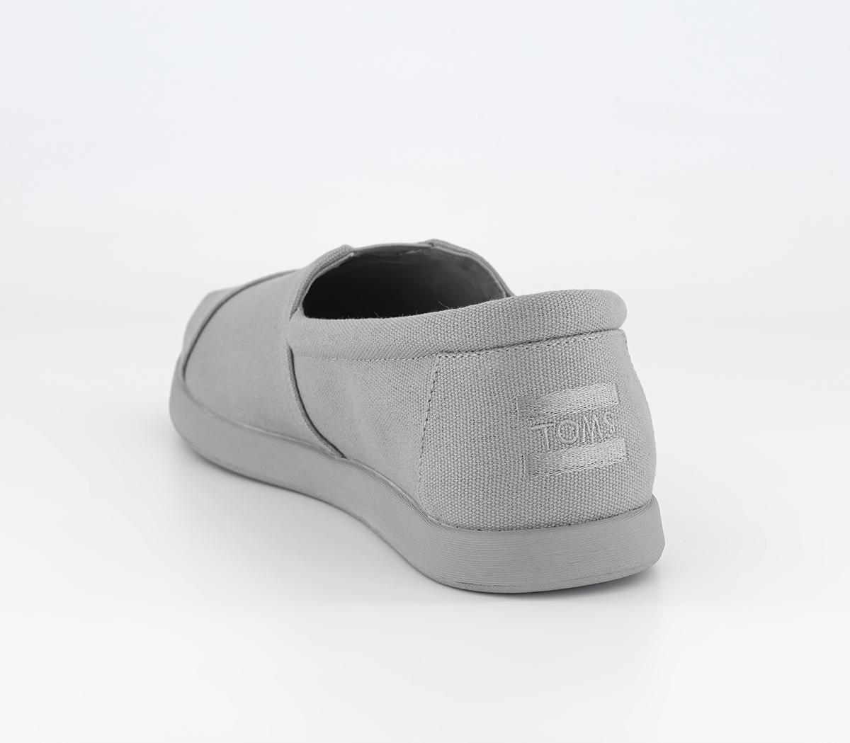 TOMS Alpargata Forward Slip Ons TOMS Alpargata Forward Slip Ons Drizzle Grey Recycled Cotton Canvas