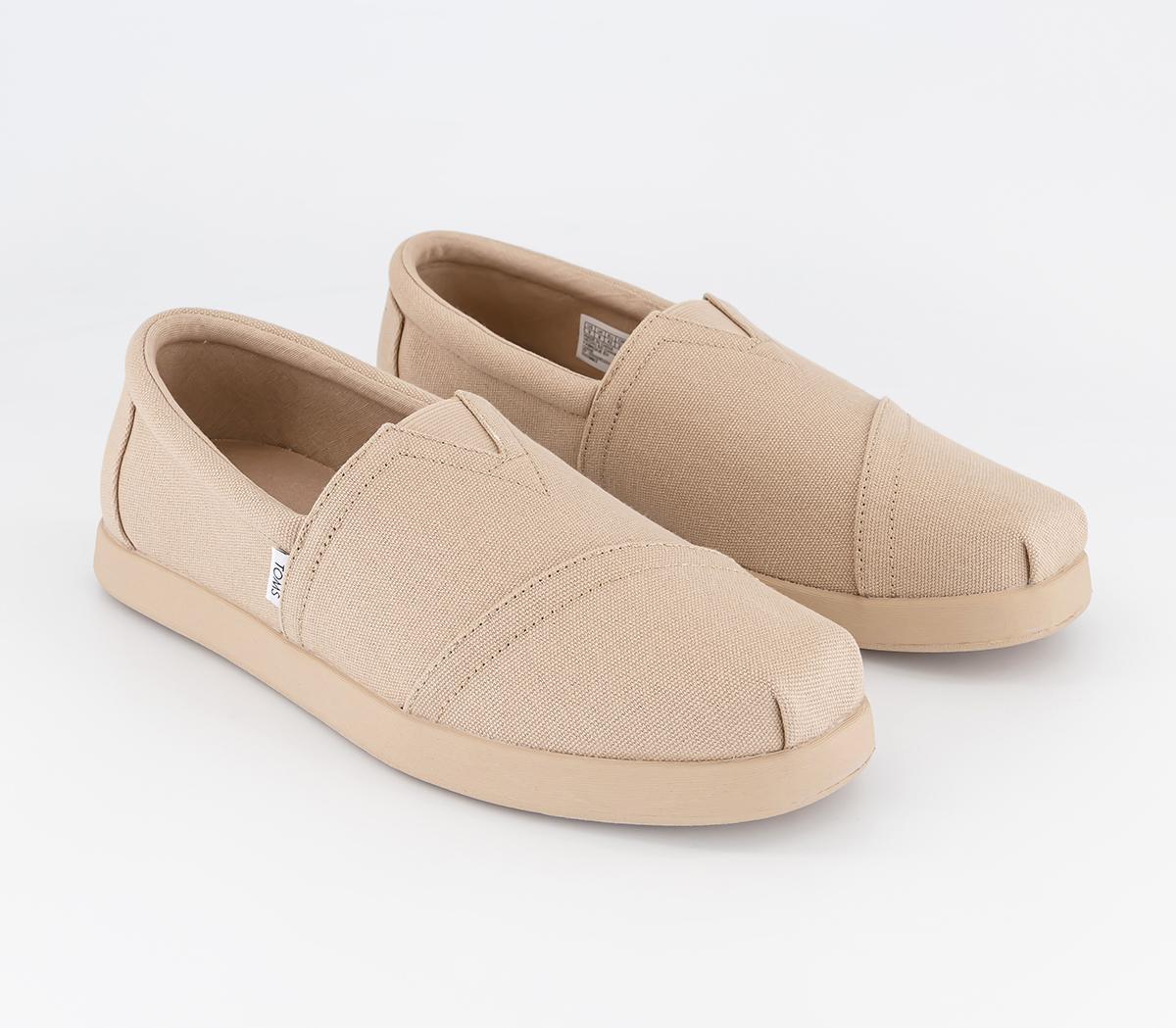 TOMS Alpargata Forward Slip Ons Oatmeal Recycled Cotton Canvas - Men's ...