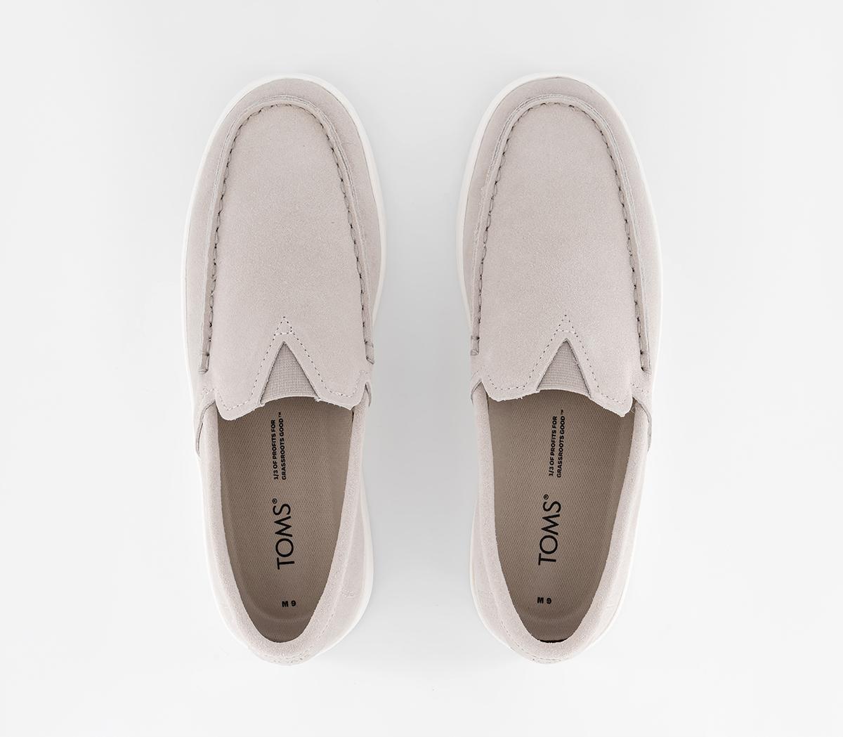TOMS Trvl Lite Loafers Pebble Grey Suede - Men’s Smart Shoes