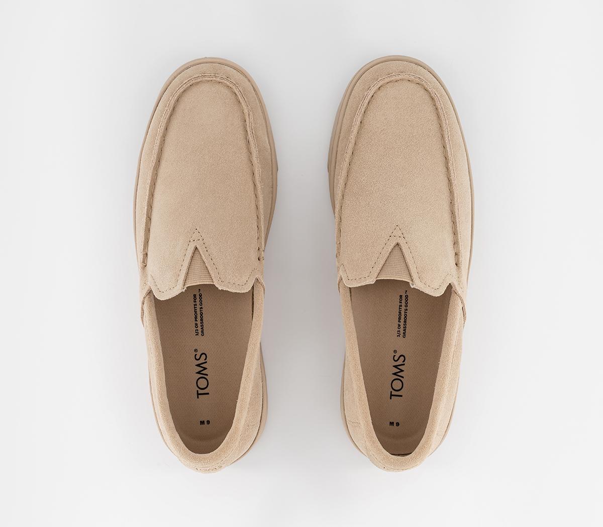 TOMS Trvl Lite Loafers Oatmeal Suede - Men’s Smart Shoes