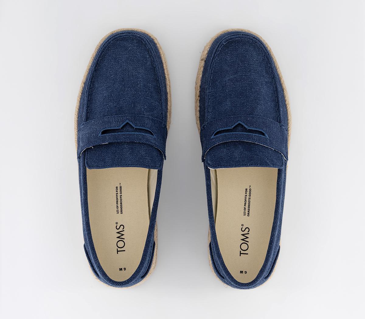 TOMSStanford Rope Shoes TOMSStanford Rope Shoes Navy Canvas