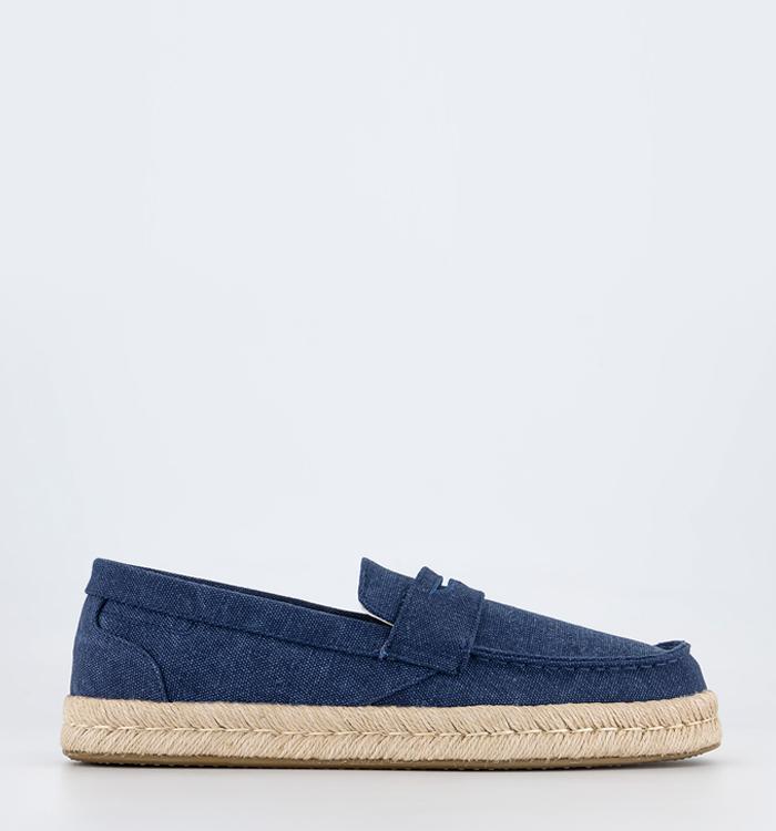TOMS Stanford Rope Shoes Navy Canvas