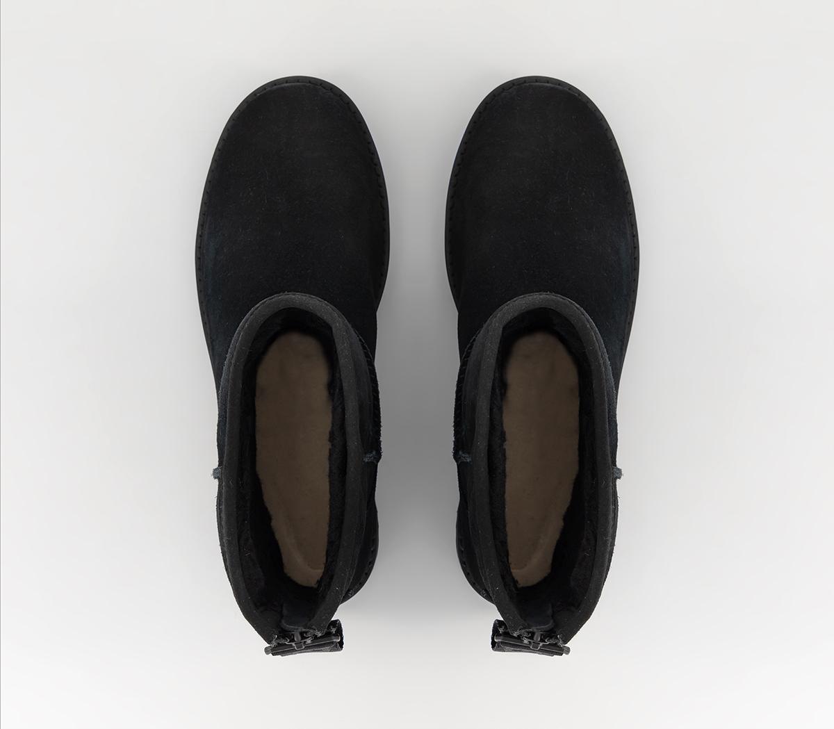 UGGW Classic Mini Logo Zip BootsBlack