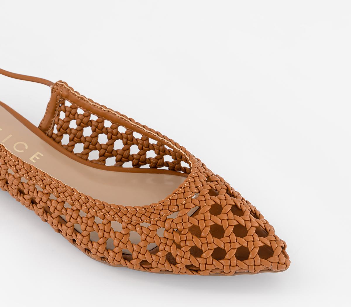 OFFICEFestival Pointed Ankle Strap ShoesTan