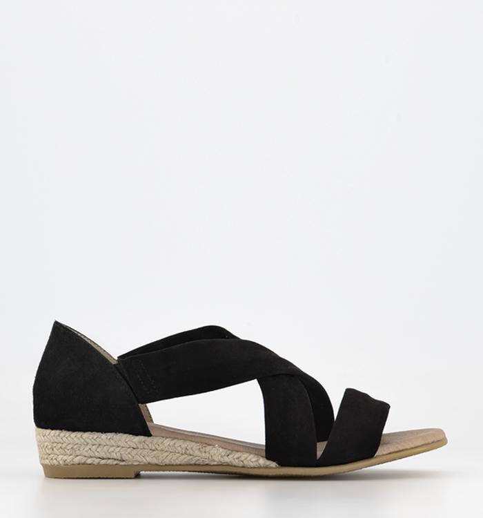 Ladies cheap black espadrilles