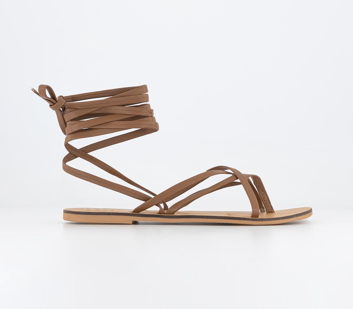 OFFICESpartacus Strappy Gladiator SandalsTan Leather