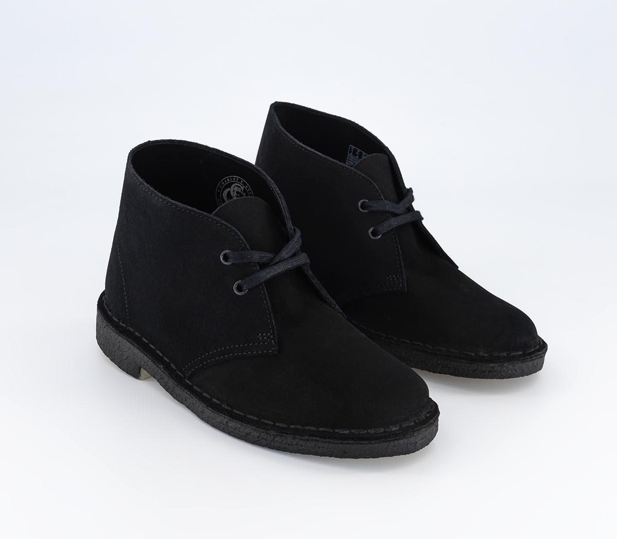 Clarks OriginalsClarks Originals Womens Desert BootsBlack Suede