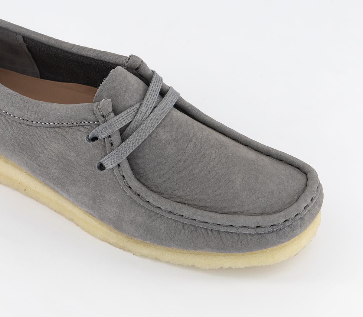 Clarks Originals Clarks Originals Womens Wallabees Grey Nubuck - Flat ...