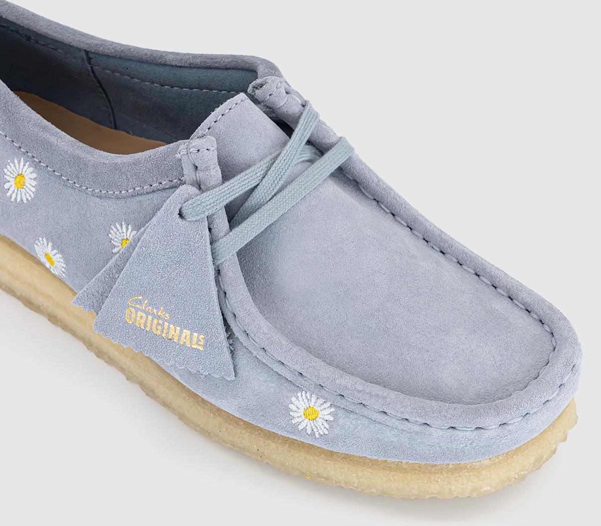 Clarks OriginalsClarks Originals Womens WallabeesCloud Grey Embroidery
