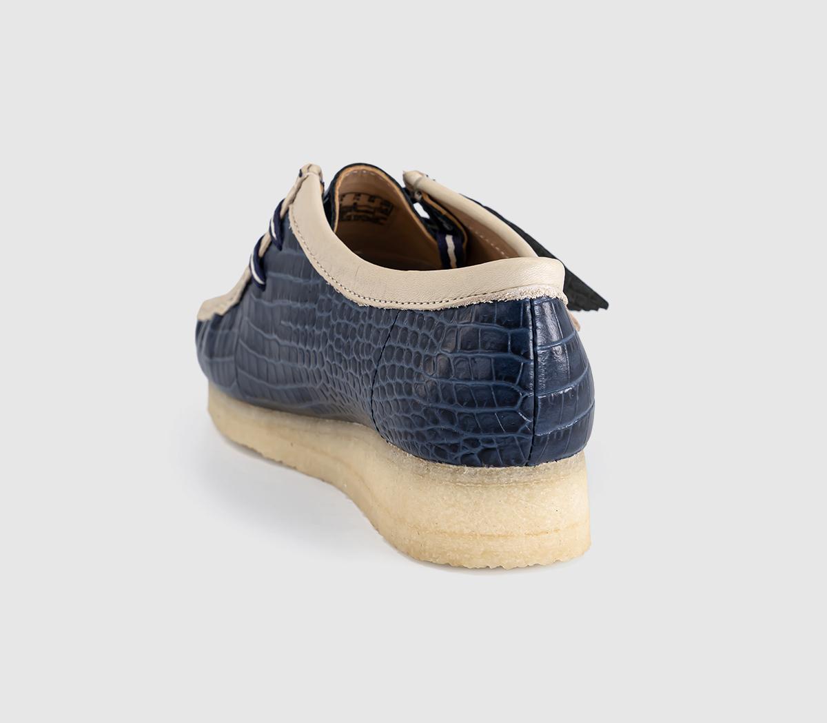 Clarks Originals Clarks Originals Womens Wallabees Blue Croc