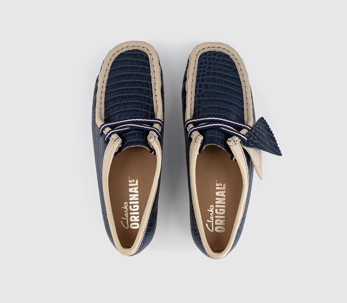 Clarks OriginalsClarks Originals Womens WallabeesBlue Croc