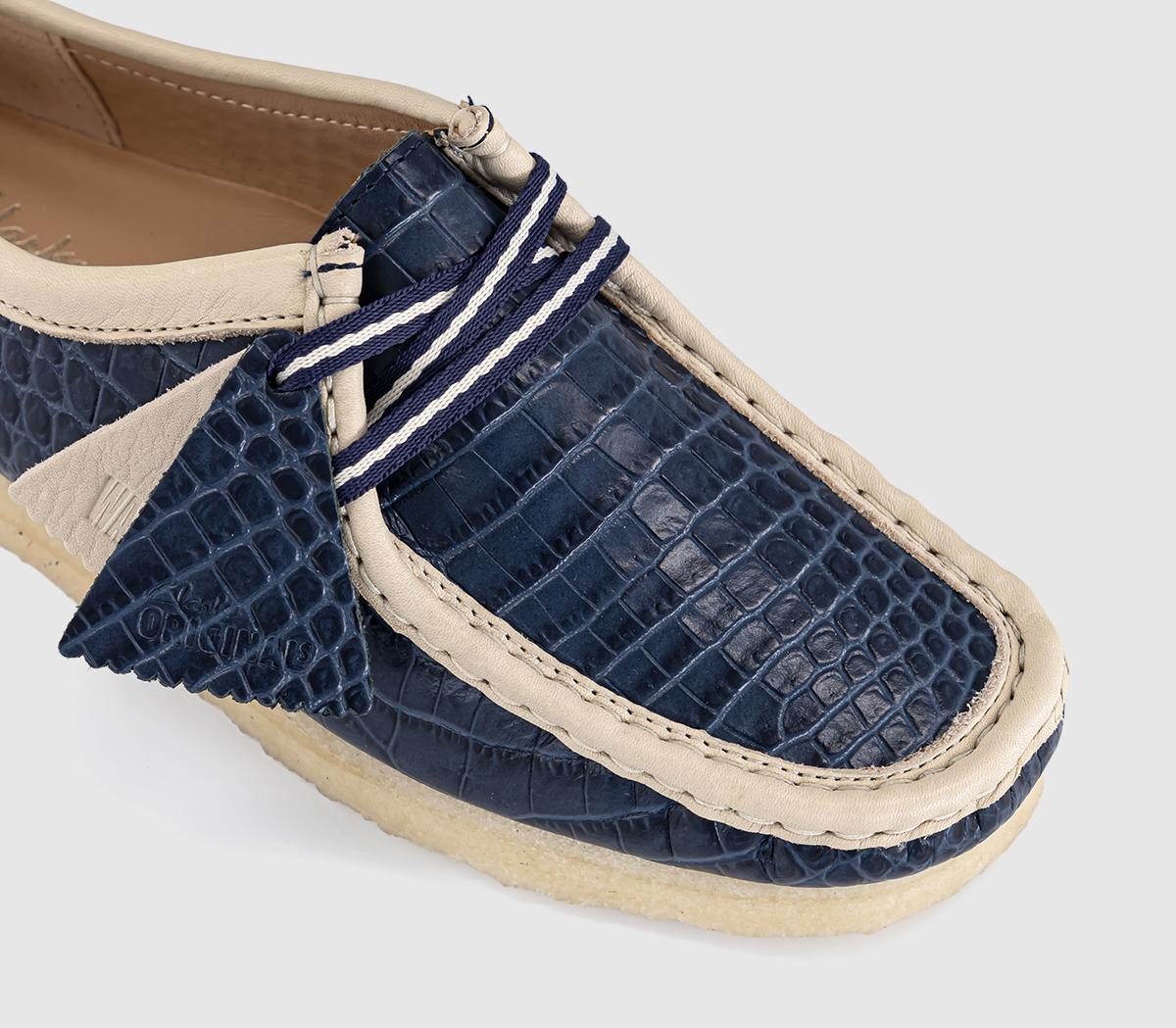 Clarks OriginalsClarks Originals Womens WallabeesBlue Croc