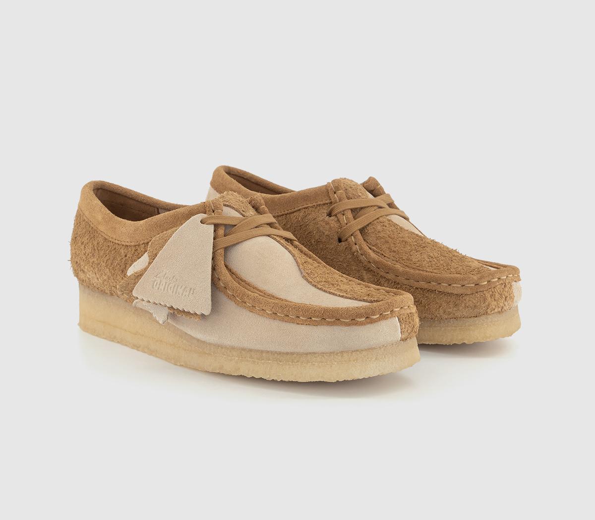 Clarks OriginalsClarks Originals Womens WallabeesMid Tan Combi