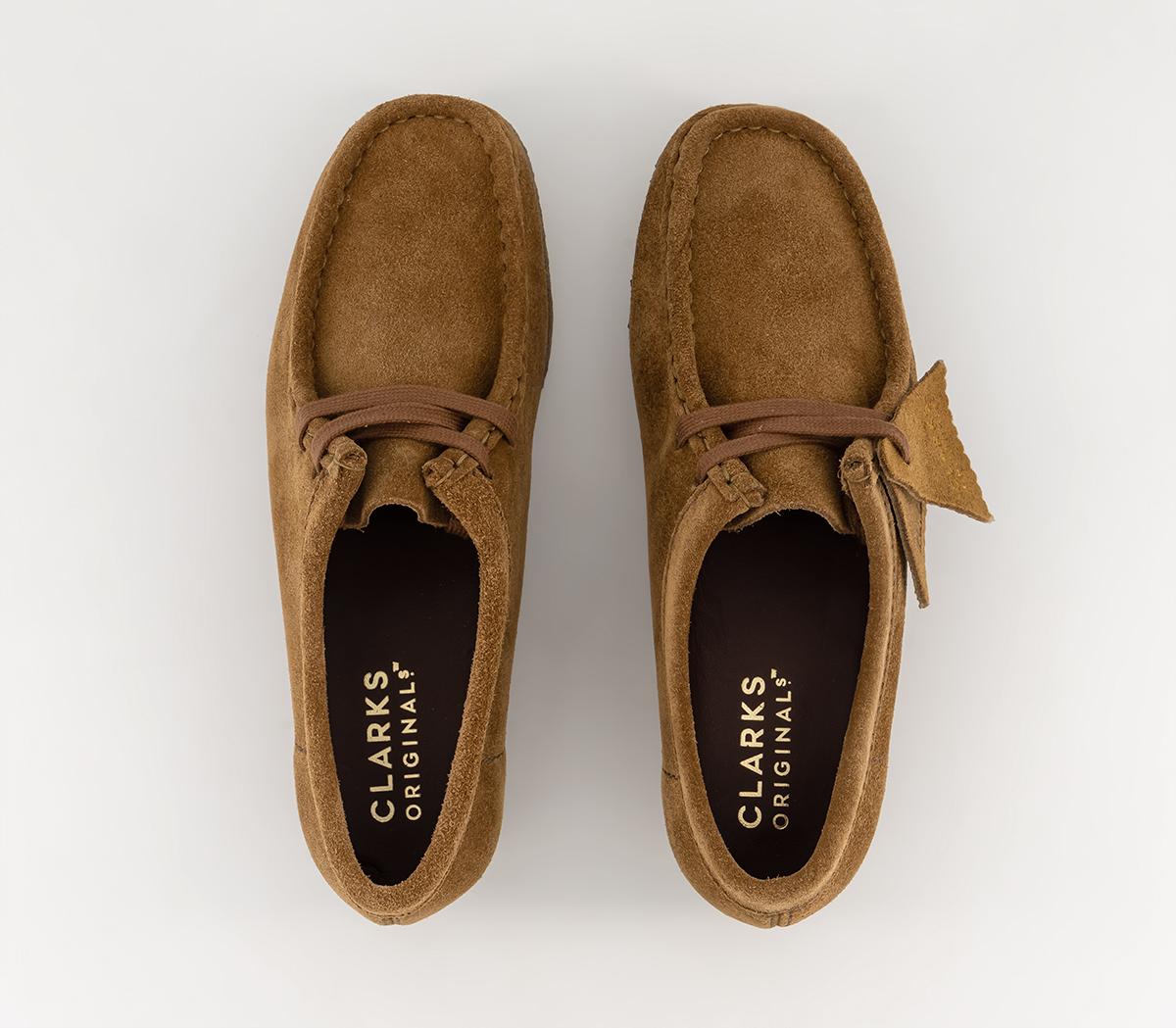 Clarks Originals Clarks Womens Wallabees Cola Suede - Flat Shoes