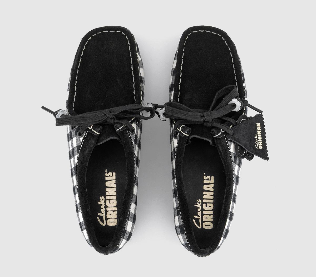 Clarks OriginalsClarks Originals Women's Wallabee ShoesBlack White Gingham