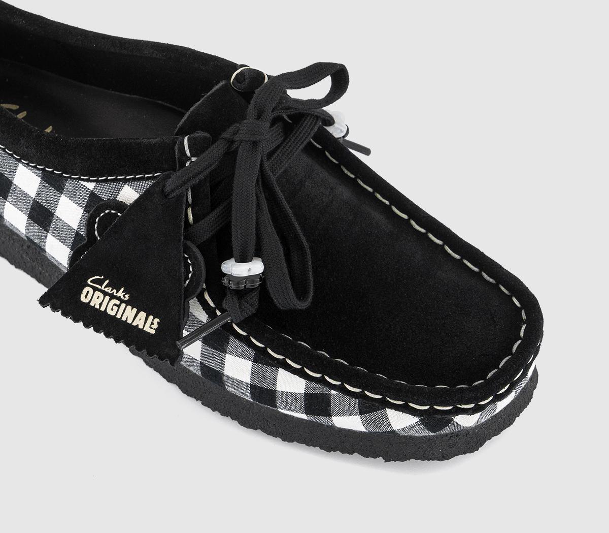 Clarks OriginalsClarks Originals Women's Wallabee ShoesBlack White Gingham