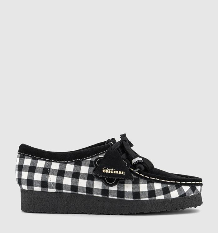 Clarks Originals Clarks Originals Women's Wallabee Shoes Black White Gingham
