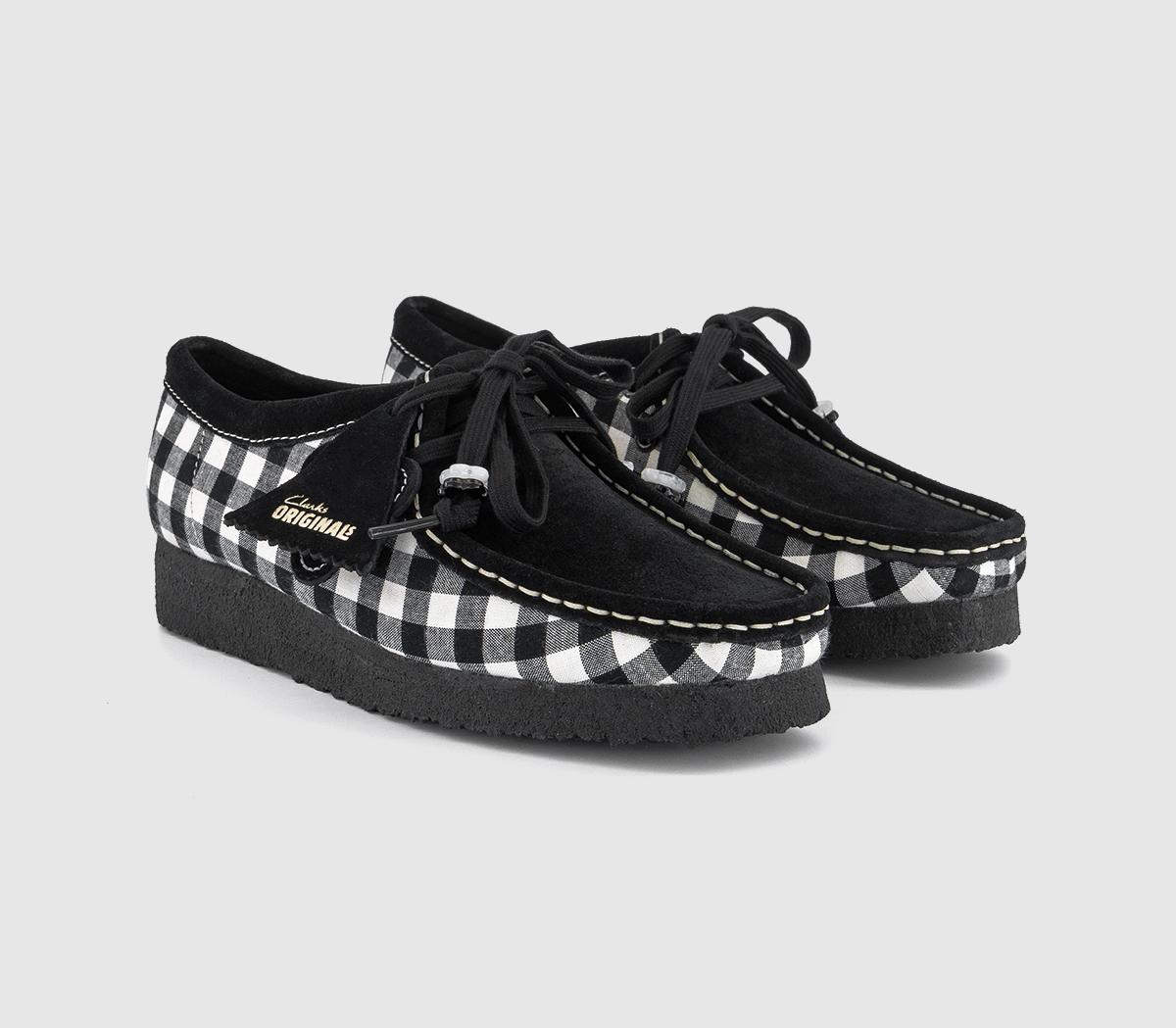 Clarks OriginalsClarks Originals Women's Wallabee ShoesBlack White Gingham