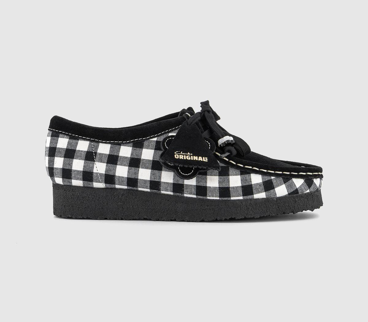 Clarks OriginalsClarks Originals Women's Wallabee ShoesBlack White Gingham