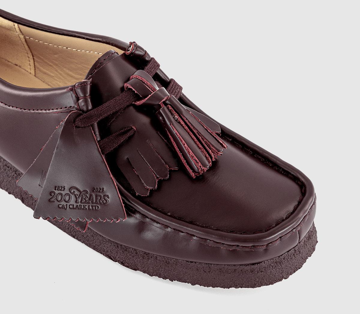 Clarks Originals Clarks Originals Womens Wallabees Wine Polished