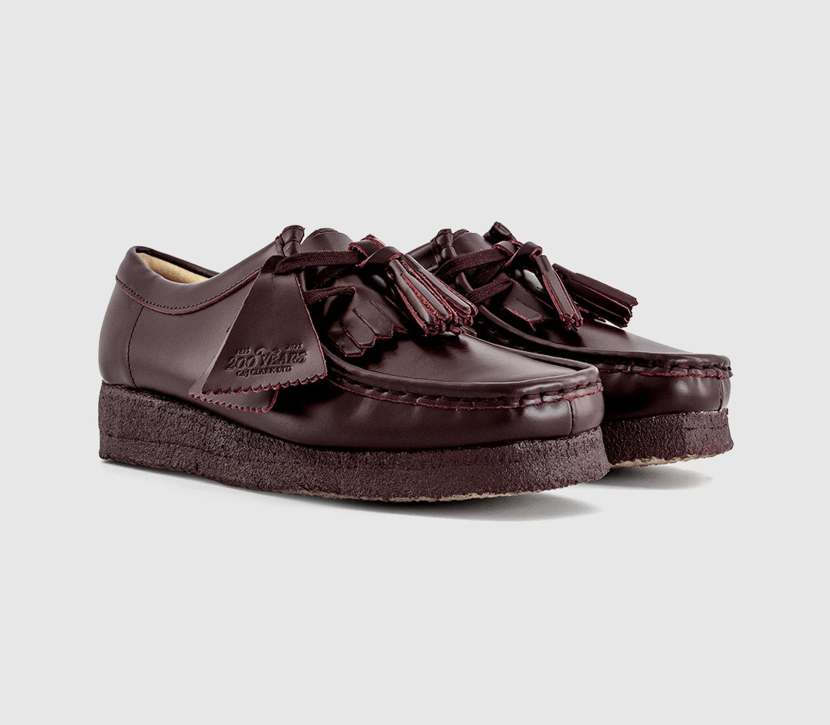 靴 clarks wallabee leather burgundy 26.5 Clarks Originals Clarks Originals Womens Wallabees Wine Polished