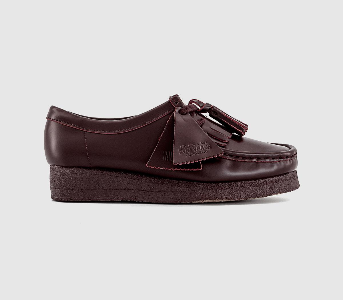 Clarks Originals Clarks Originals Womens Wallabees Wine Polished