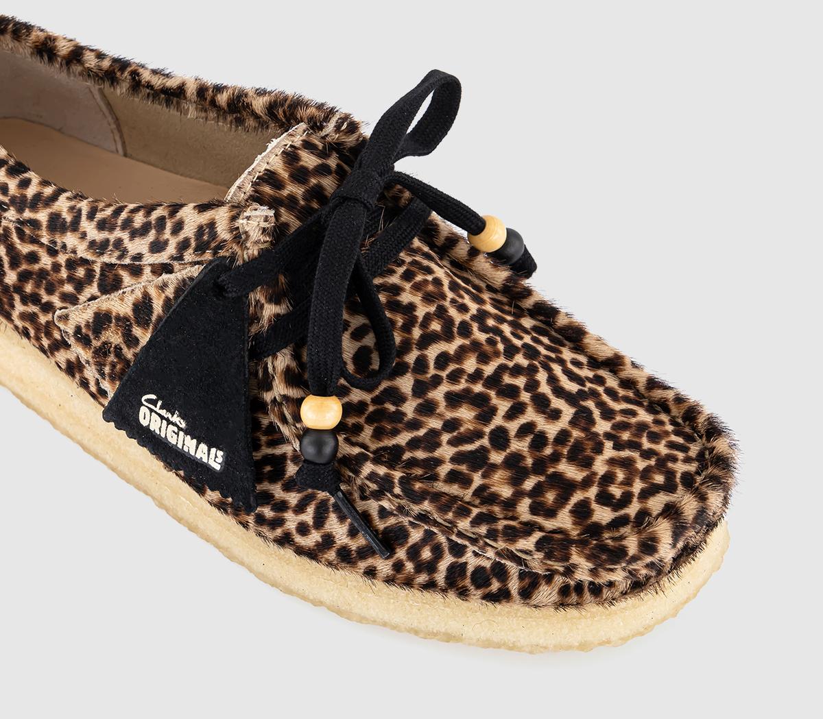 Clarks Originals Clarks Originals Womens Wallabee Shoes Leopard