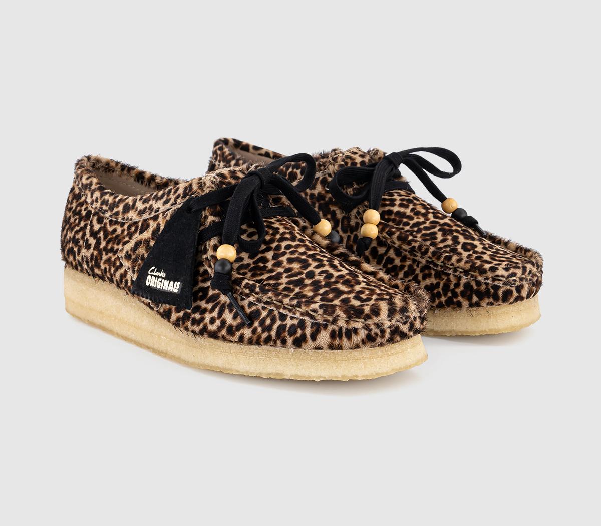 Clarks Originals Clarks Originals Womens Wallabee Shoes Leopard