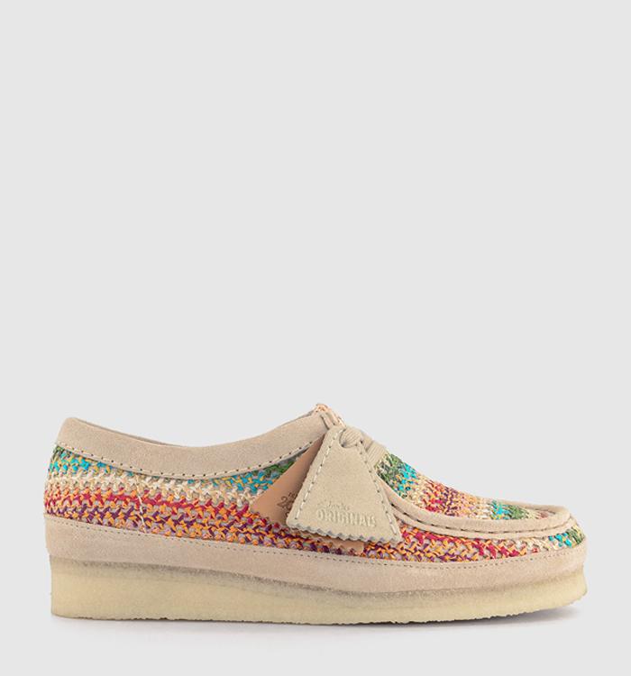 Clarks Originals Clarks Originals Women's Wallabee Shoes Multicolour Raffia