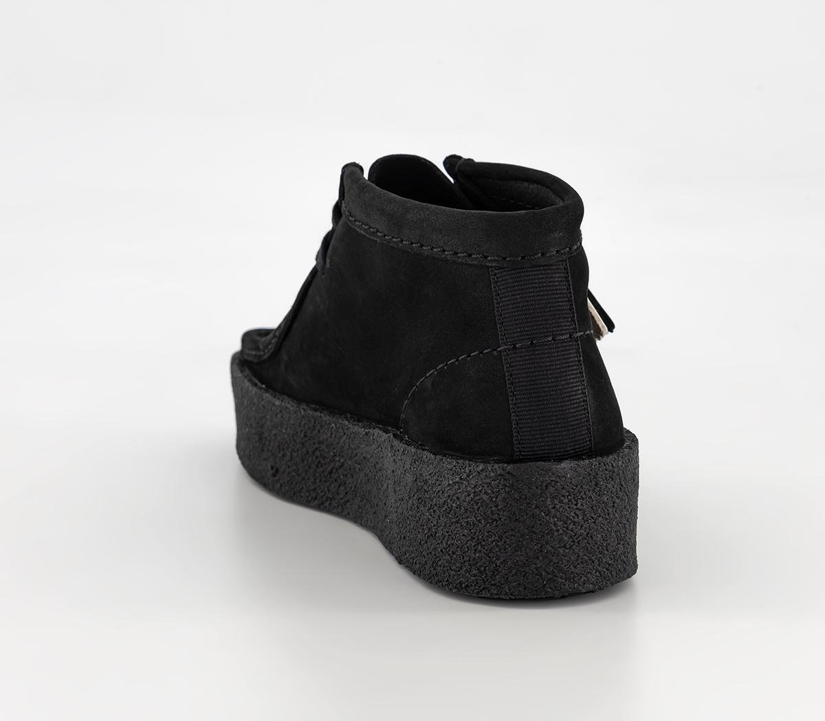 Clarks Originals Clarks Womens Wallabee Cup Boots Black Nubuck