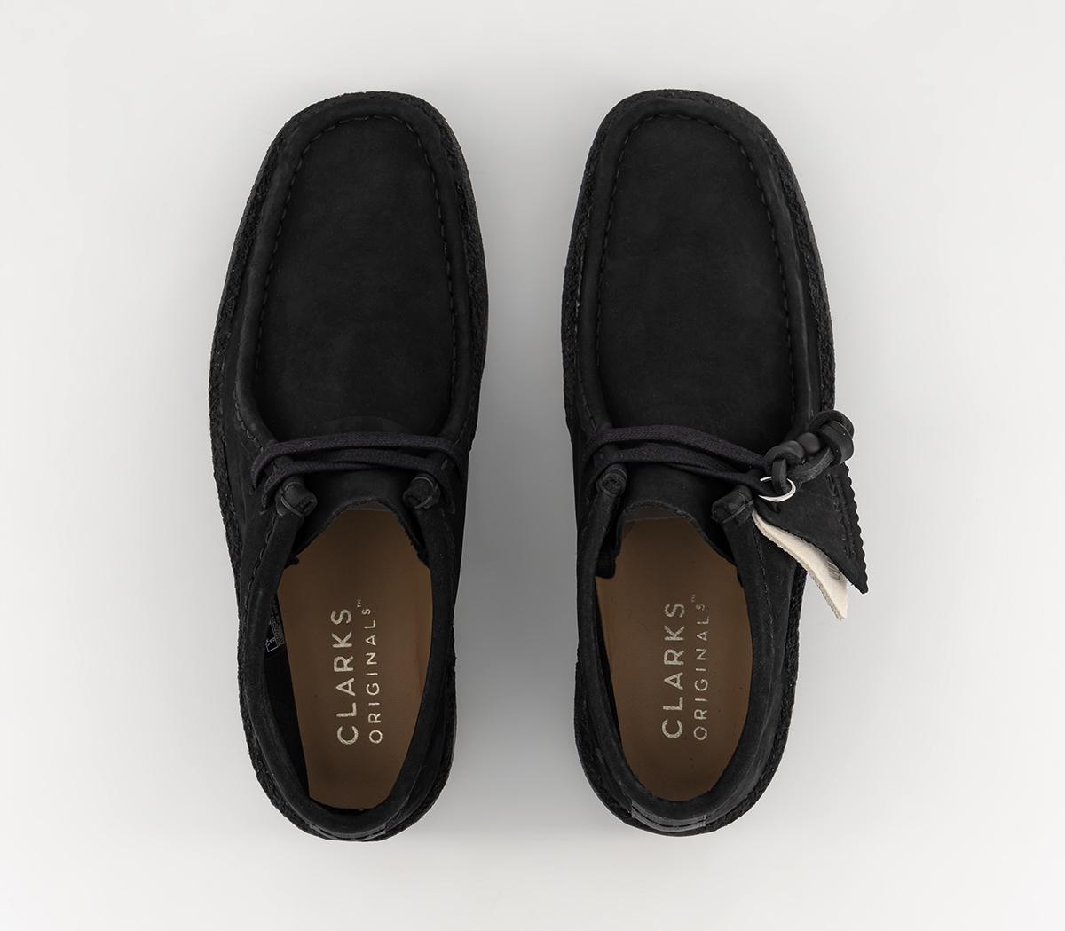 Clarks Originals Clarks Womens Wallabee Cup Boots Black Nubuck