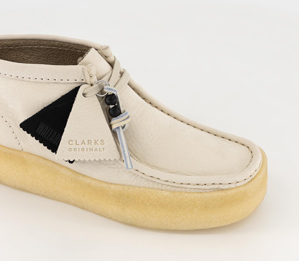 Clarks Originals Clarks Womens Wallabee Cup Boots White Nubuck