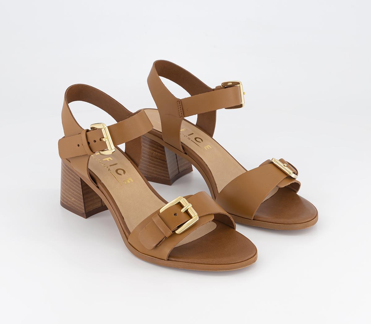 OFFICEMercy Buckle Two Part SandalsTan Leather