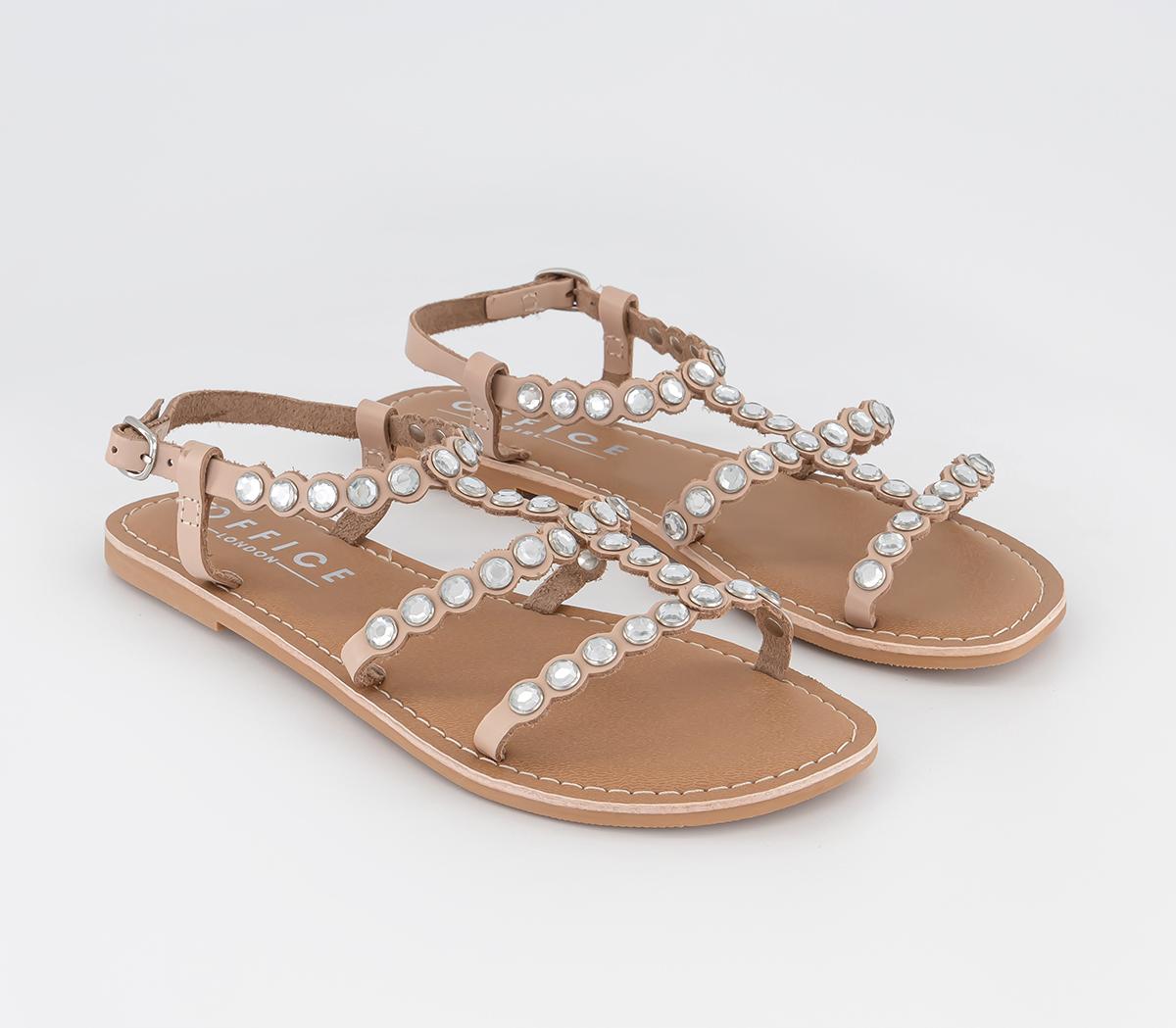 OFFICEShine Diamante Toe PostsBlush Embellished
