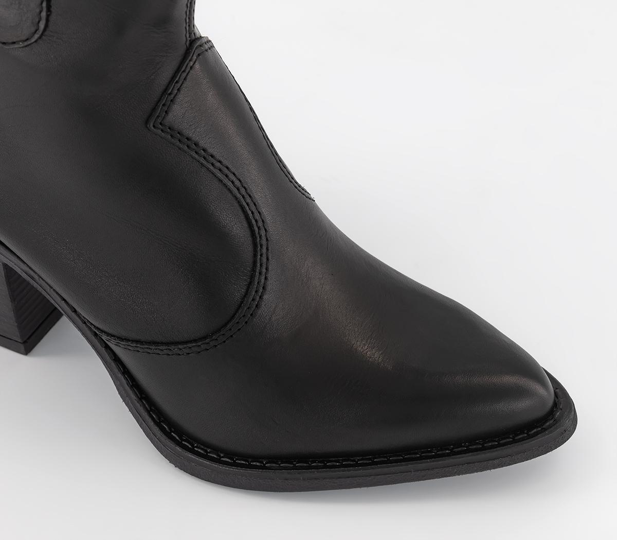 OFFICEAlabama Western BootsBlack Leather