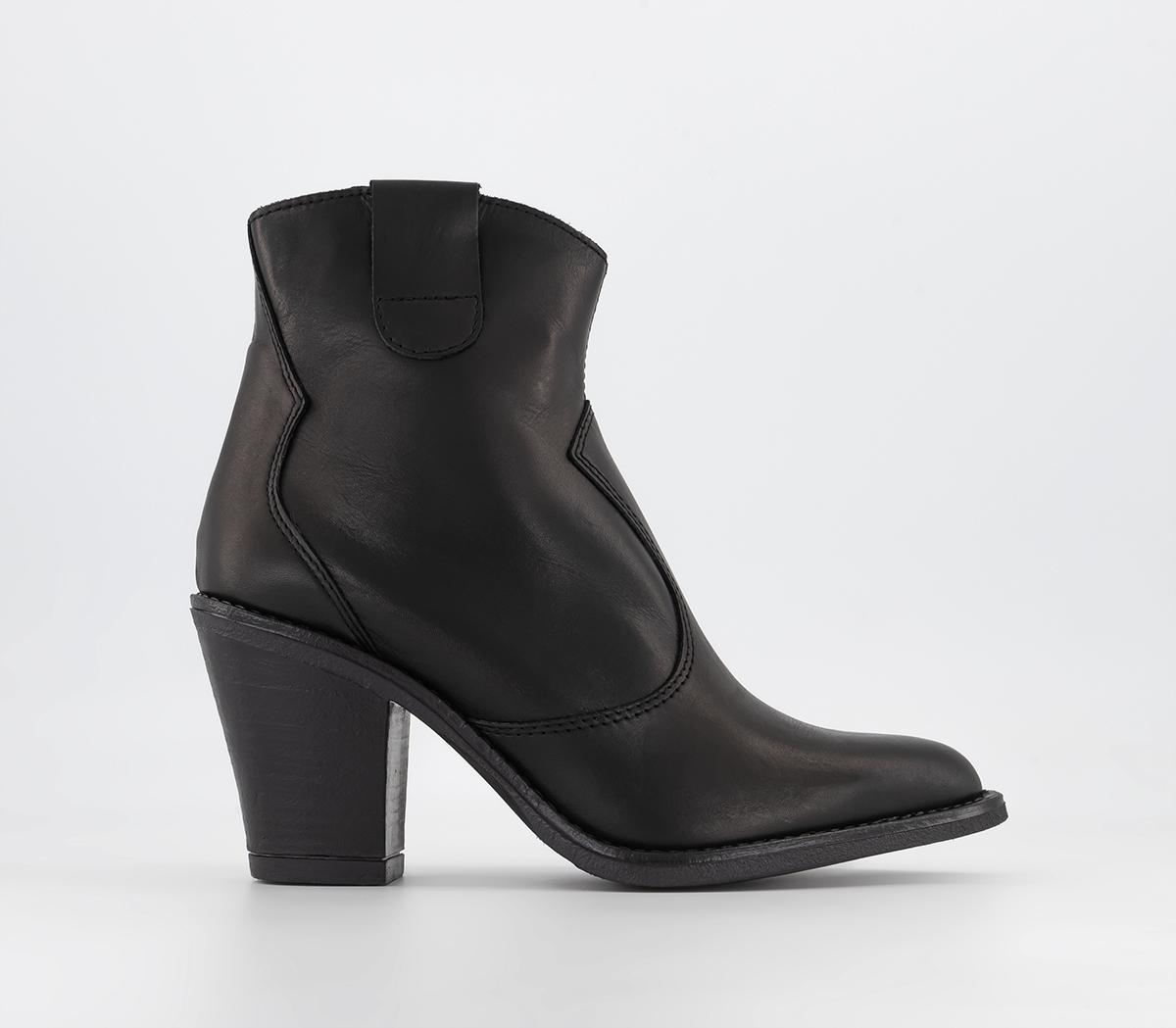 OFFICEAlabama Western BootsBlack Leather