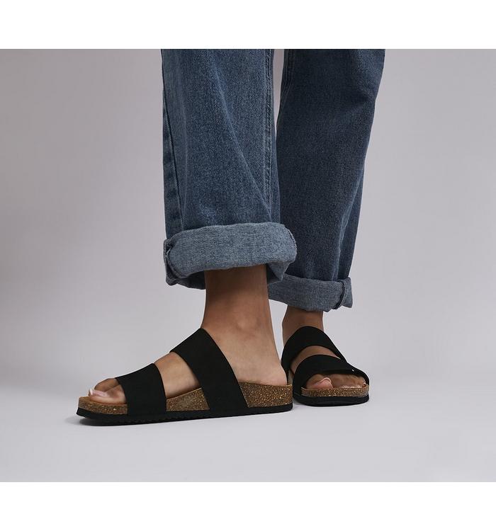 Quagmire auroch kulhydrat OFFICE Salinas Cork Footbed Sandals Black Nubuck - Women's Sandals