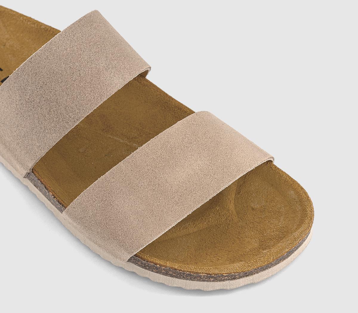 OFFICESalinas Cork Footbed Sandals OFFICESalinas Cork Footbed SandalsTaupe Suede