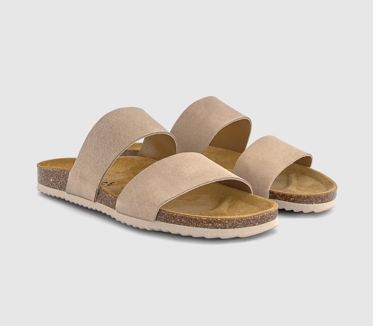 OFFICESalinas Cork Footbed Sandals OFFICESalinas Cork Footbed SandalsTaupe Suede