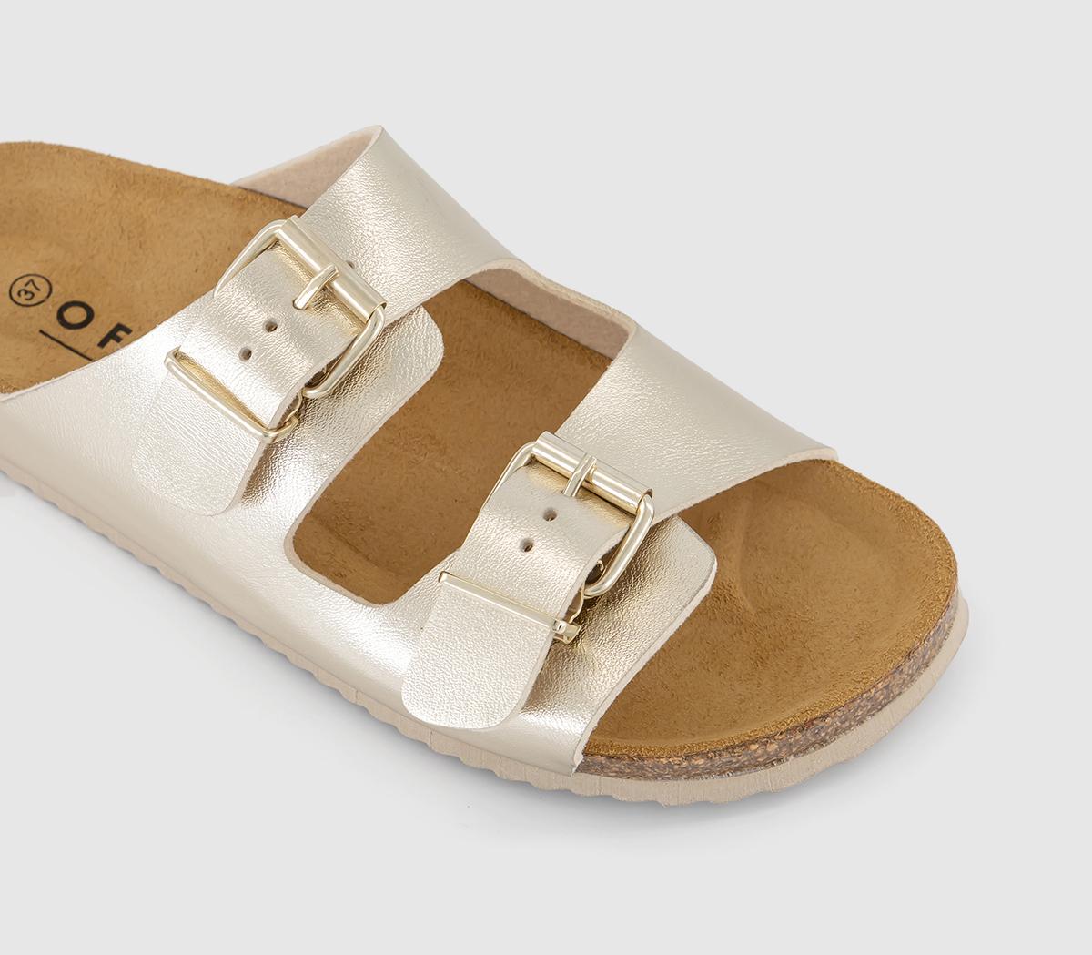 OFFICESeville Double Buckle SandalsGold