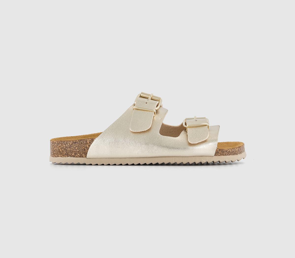 OFFICESeville Double Buckle SandalsGold