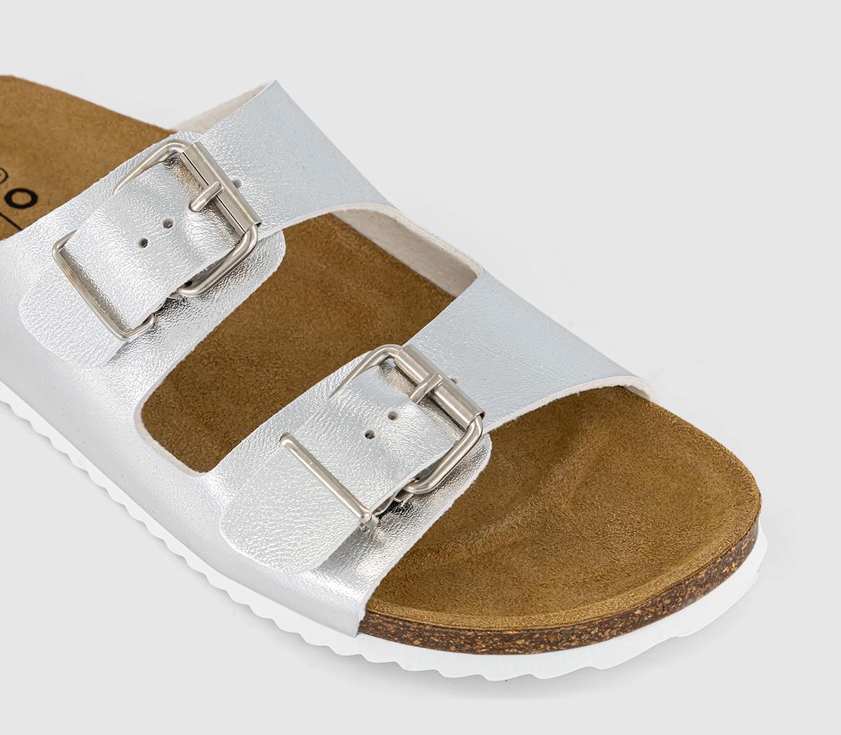 OFFICESeville Double Buckle Sandals OFFICESeville Double Buckle SandalsSilver